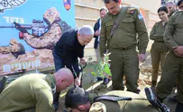 Prime Minister plants tree at base on Gaza Border