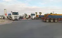 Protesters arrived - and the aid trucks retreated