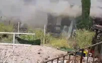 בתים נפגעו מירי טילים ליישוב אביבים