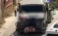 Разыскиваемого палестинца привязали к военному джипу