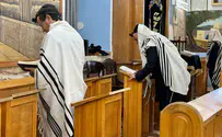 President Herzog recites morning prayers in Tzfat synagogue