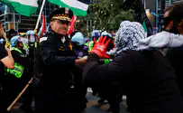 Anti-Israeli protesters demonstrate outside Israeli Consulate