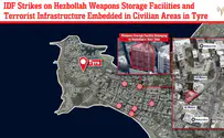 Hezbollah weapons storage facilities in Tyre targeted