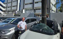 Драматическое видео прилёта фрагмента ракеты в Раанане