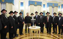 הנשיא זלנסקי הדליק נר עם רבני אוקראינה