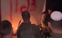 Netzach Yehuda commander and soldiers light Hanukkah candles