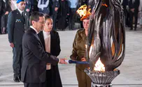 אלמנת הגיבור העבירה את הלפיד לנשיא