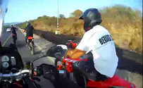 Motorcyclist flees police and crashes into guardrail