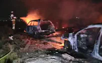 Palestinian Arabs set fire to two cars near Bat Ayin