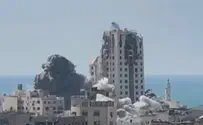 توثيق من غزة: استهداف برج آخر استخدمته حماس وانهياره