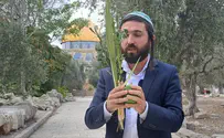 MK Tzvi Succot waves the Four Species on the Temple Mount