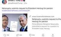 Screenshot Trump shares Arutz Sheva report on Netanyahu’s pardon request