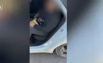 צילום: דוברות המשטרה שב"חים נתפסו במושב האחורי של המונית