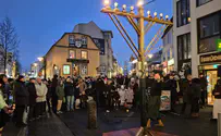 Courtesy Mushky Feldman Iceland’s small Jewish community lights Hanukkah menorah