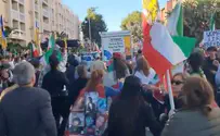 Truck drives through Iran solidarity protest in Los Angeles