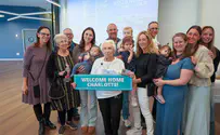 Holocaust survivor completes aliyah, surrounded by 4 generations