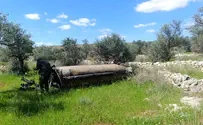 Massive shrapnel fragments crash at a farm in Binyamin