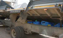 תיעוד: מאות ק"ג בשר בדופן כפולה במשאית