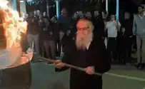 Церемония зажигания огней в ешиве Бейт-Эль