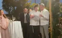 none Seriously injured soldier says blessing at friend's wedding