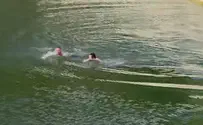 צילום: דוברות MK jumps into ancient pool in Area A