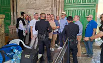 צילום: בידינו הדגלים נעצרו בשער להר הבית