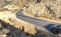 Сотни израильских флагов развешаны вдоль дороги к Маоз-Цуру