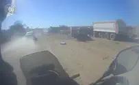 Israel Police Police chase ends in a vehicle overturning