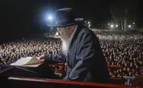 Tal Gal/Flash90 Gerrer hasidim protest outside AG's home