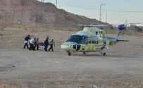 צילום: דוברות מד"א פצועים קשה ובינוני בהתהפכות ג'יפ ליד מצפה יריחו