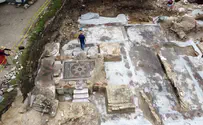 Central bimah of Vilna Great Synagogue fully exposed