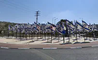 Spokesman Arabs deface Israeli flags in Binyamin region