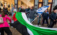 Reuters/James Petermeier/ZUMA Press Wire Protesters tear down PLO flag in Amsterdam