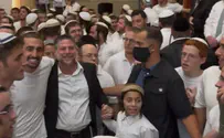 Courtesy Wounded IDF soldier dances with Smotrich at Simchat Beit Hashoeva