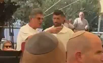 צילום: ערוץ 7 אב שכול התפרץ במהלך נאום נתניהו