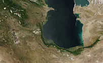 Israel news photo: satellite image courtesy of NASA Iran Discovers New Natural Gas Field in Caspian Sea