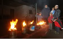 Itamar Residents Light Hanukkah Candles at Fogel Home