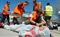 Terror Drill at Terror Stricken Yeshiva in Jerusalem