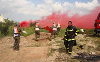 אלעד: תרגיל נפילת טיל כימי