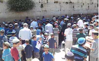 700 ילדים התפללו בכותל להצלת ההתיישבות