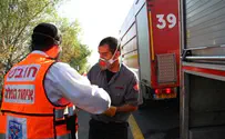 מתנדבי 'איחוד הצלה' חילקו מים ומסכות לכוחות