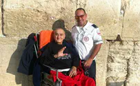 Isrel news photo: Magen David A Prayer from a Wheelchair at the Kotel