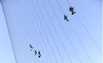 Environmental Activists 'Greet' Obama on Jerusalem String Bridge