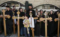 Flash 90 Muslims Stone, Attack Christians at Church Near Bethlehem