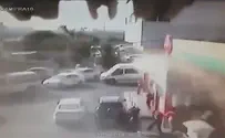 תיעוד: פגיעה ישירה בתחנת הדלק