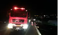 Тяжелая авария из-за атаки камнеметателей в Гуш-Эционе