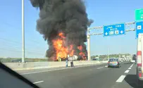 צילום: רוני ארזי הרוג בפיצוץ מכלית גז בכביש 1