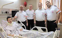 הפרמדיק שנפצע קשה זכה לביקור מפתיע