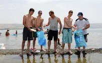 100K visit Kinneret, leave 90 tons of garbage
