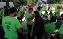 ילדי "עלה" צבעו את גשר המיתרים בירוק